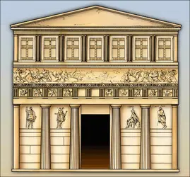 Façade de la tombe de Lefcadia - crédits : Encyclopædia Universalis France