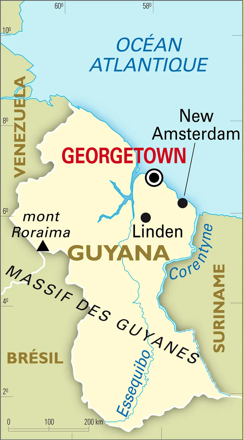 Guyana : carte générale