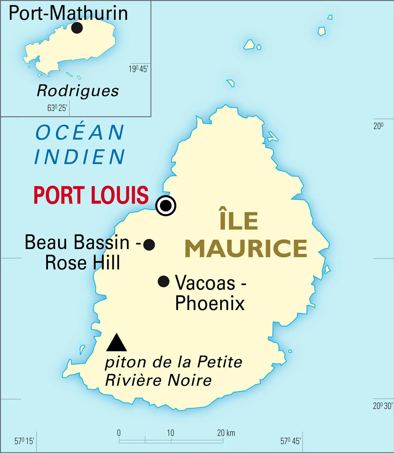 Maurice : carte générale