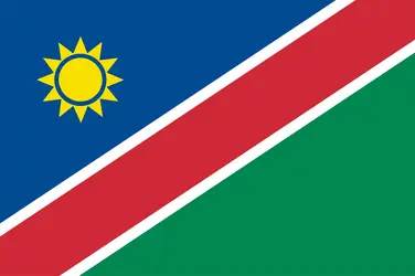 Namibie : drapeau - crédits : Encyclopædia Universalis France
