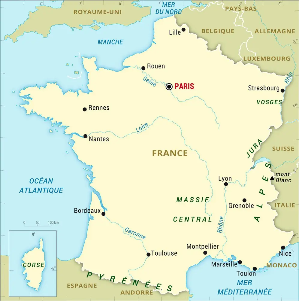 France : carte générale