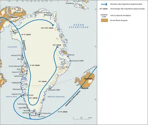 Groenland, X<sup>e</sup>-XVII<sup>e</sup> siècle - crédits : Encyclopædia Universalis France