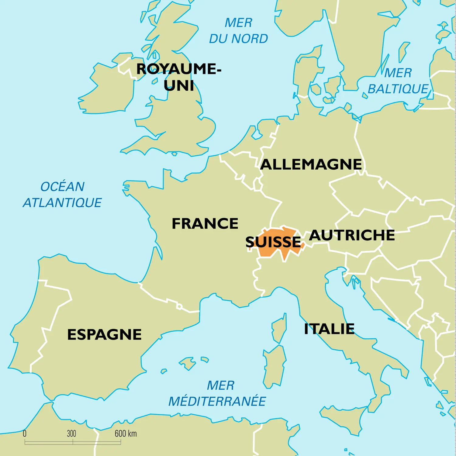 Suisse : carte de situation