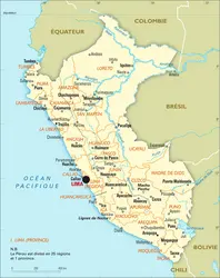 Pérou : carte administrative - crédits : Encyclopædia Universalis France