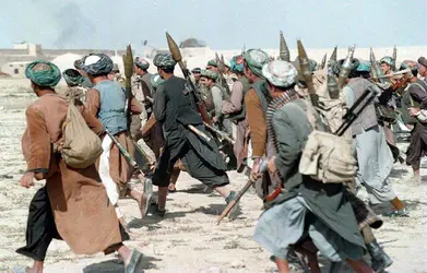 Soldats ouzbeks du général Dostom - crédits : Vladimir Velengurin/ AFP
