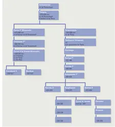 Achéménides : tableau généalogique - crédits : Encyclopædia Universalis France