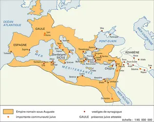 Diaspora juive dans l'Empire romain - crédits : Encyclopædia Universalis France