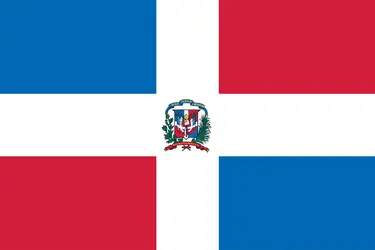 Dominicaine (République) : drapeau - crédits : Encyclopædia Universalis France