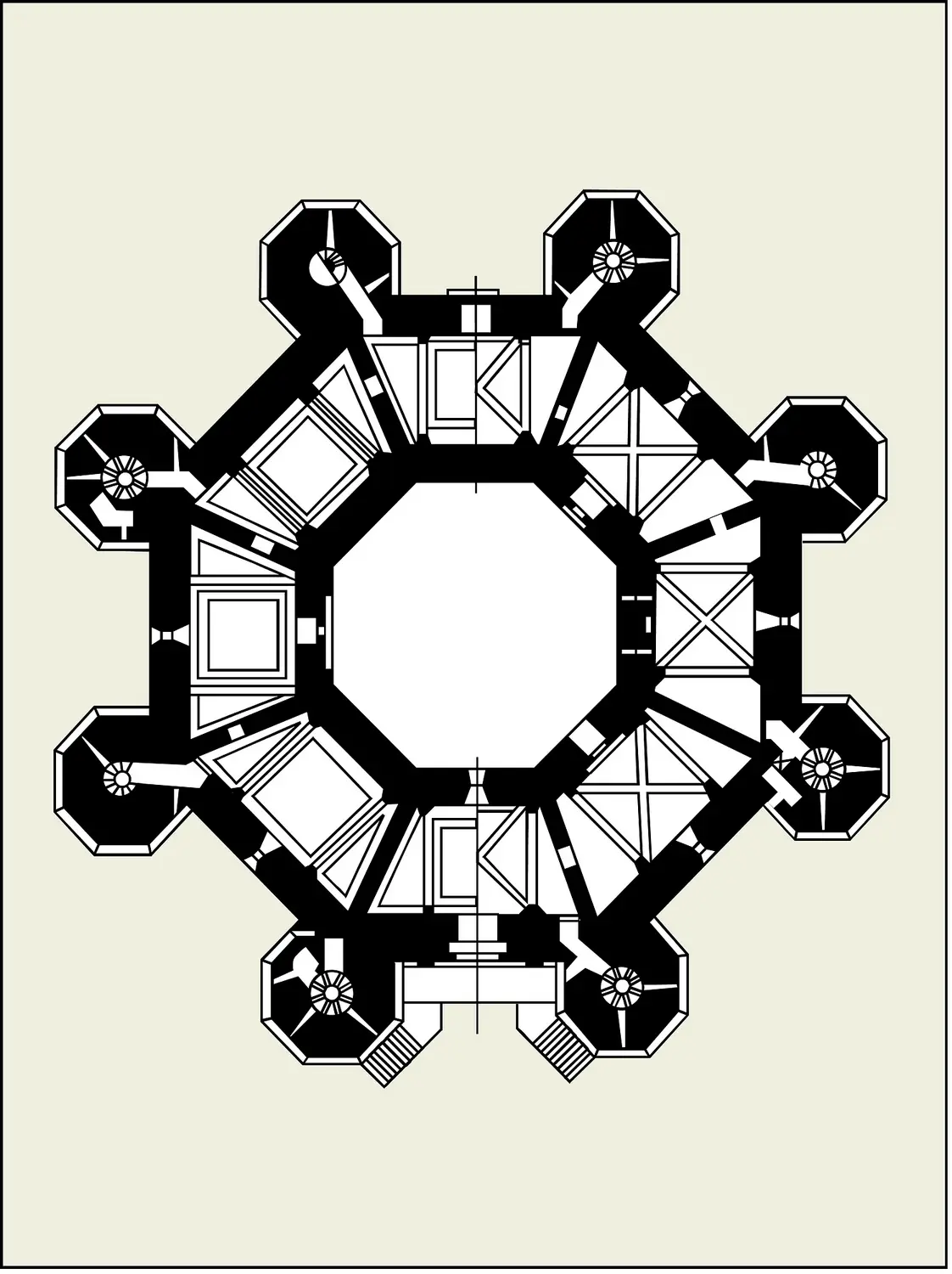 Castel del Monte (Pouilles) : plan