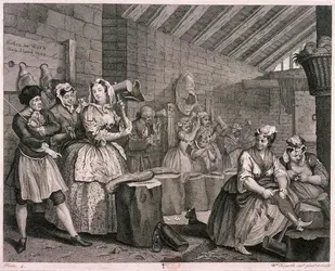 Prison pour prostituées au XVIII<sup>e</sup> siècle, Londres. - crédits : Guildhall Library & Art Gallery/ Heritage Image/ Age Fotostock