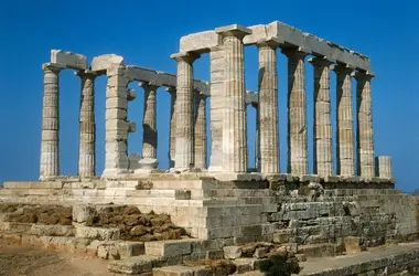 Temple de Poséidon, au cap Sounion - crédits : De Agostini/ Getty Images