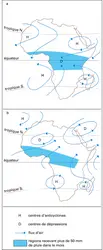 Hautes et basses pressions en Afrique - crédits : Encyclopædia Universalis France