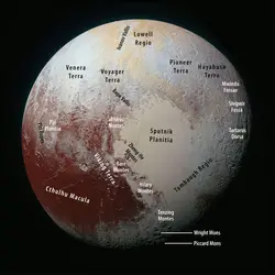 Pluton vue par New Horizons - crédits : NASA/ Johns Hopkins University Applied Physics Laboratory/ Southwest Research Institute