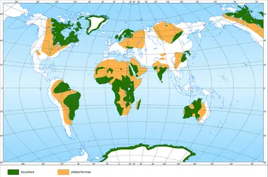 Plates-formes et boucliers - crédits : Encyclopædia Universalis France