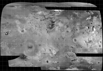 Carte de Io - crédits : PIRL/ LPL/ JPL/ NASA