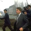 Bernard Tapie lors du procès Testut en 1996 - crédits : Antoine Gyori/ Sygma/ Getty Images