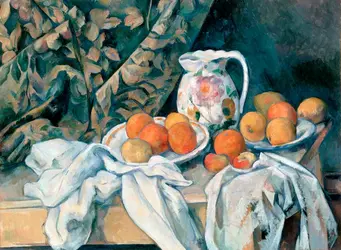 <it>Nature morte avec rideau et pichet fleuri</it>, P. Cézanne - crédits : VCG Wilson/ Corbis/ Getty Images