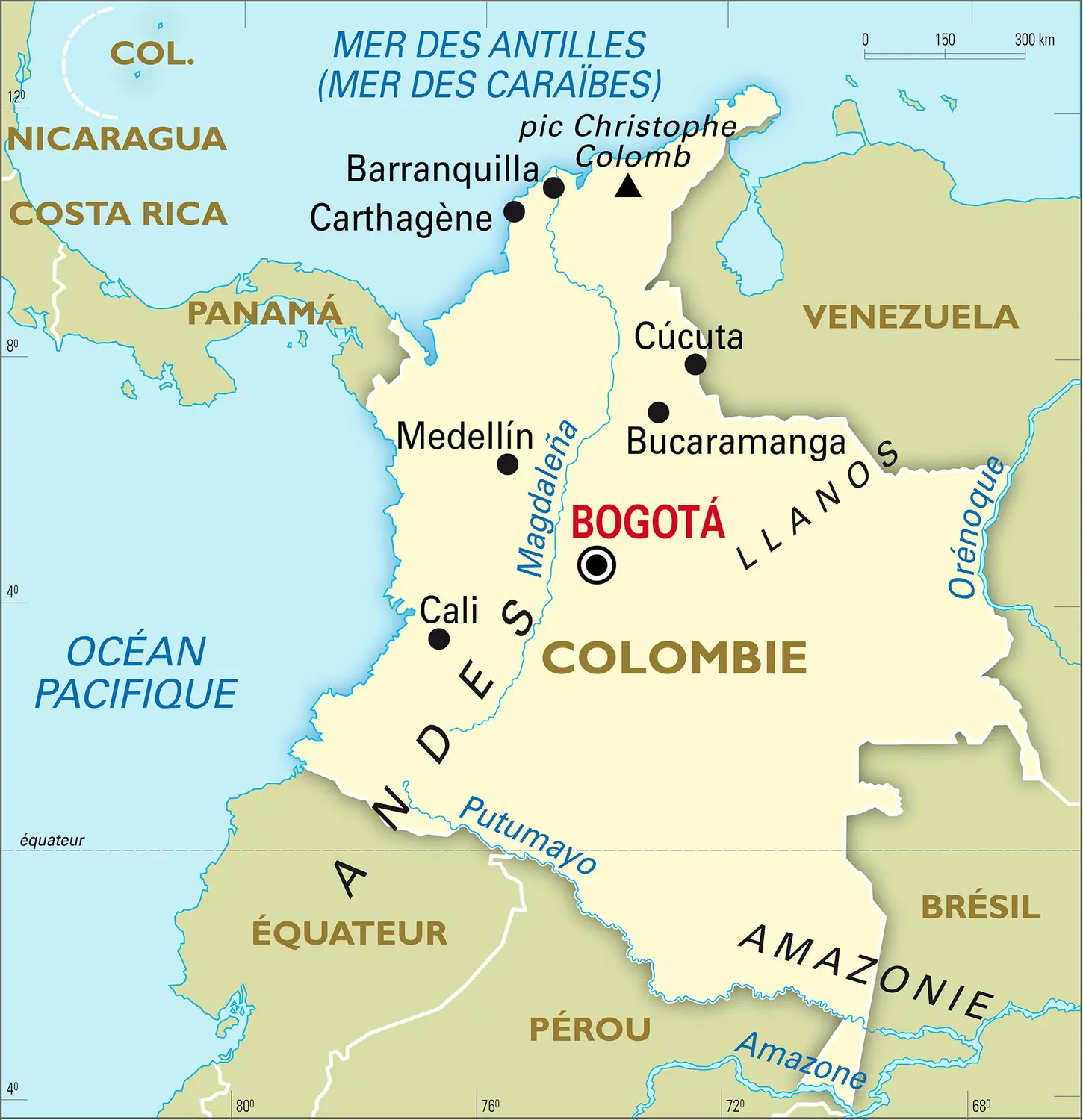 Colombie : carte générale