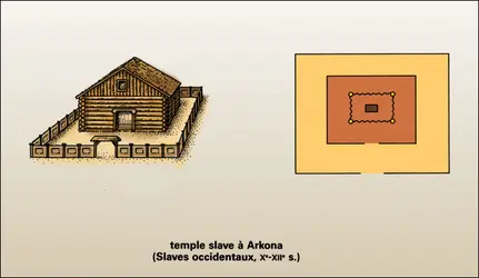 Temple slave à Arkona - crédits : Encyclopædia Universalis France