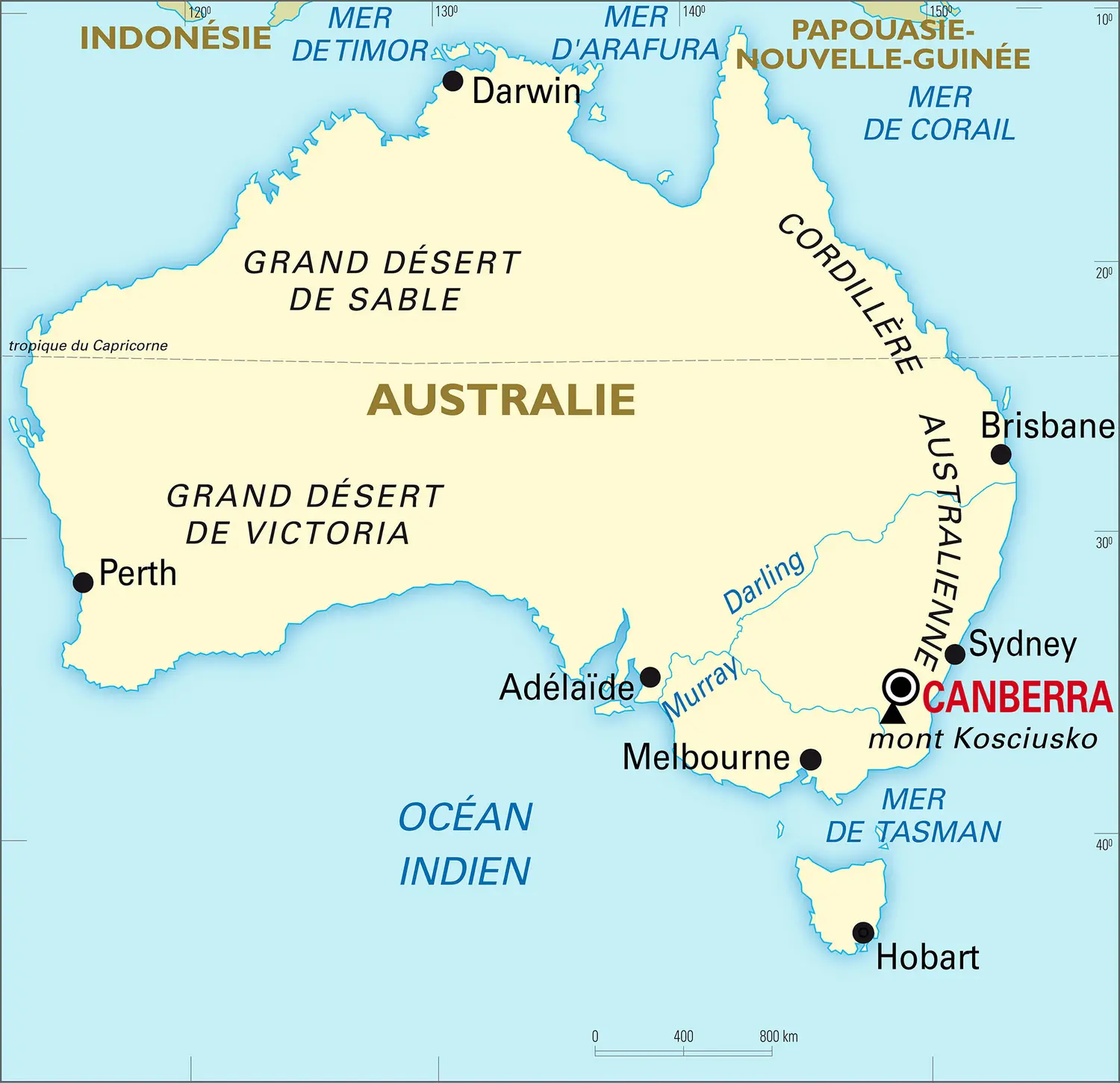 Australie : carte générale