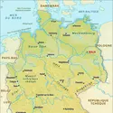 Allemagne : carte physique - crédits : Encyclopædia Universalis France