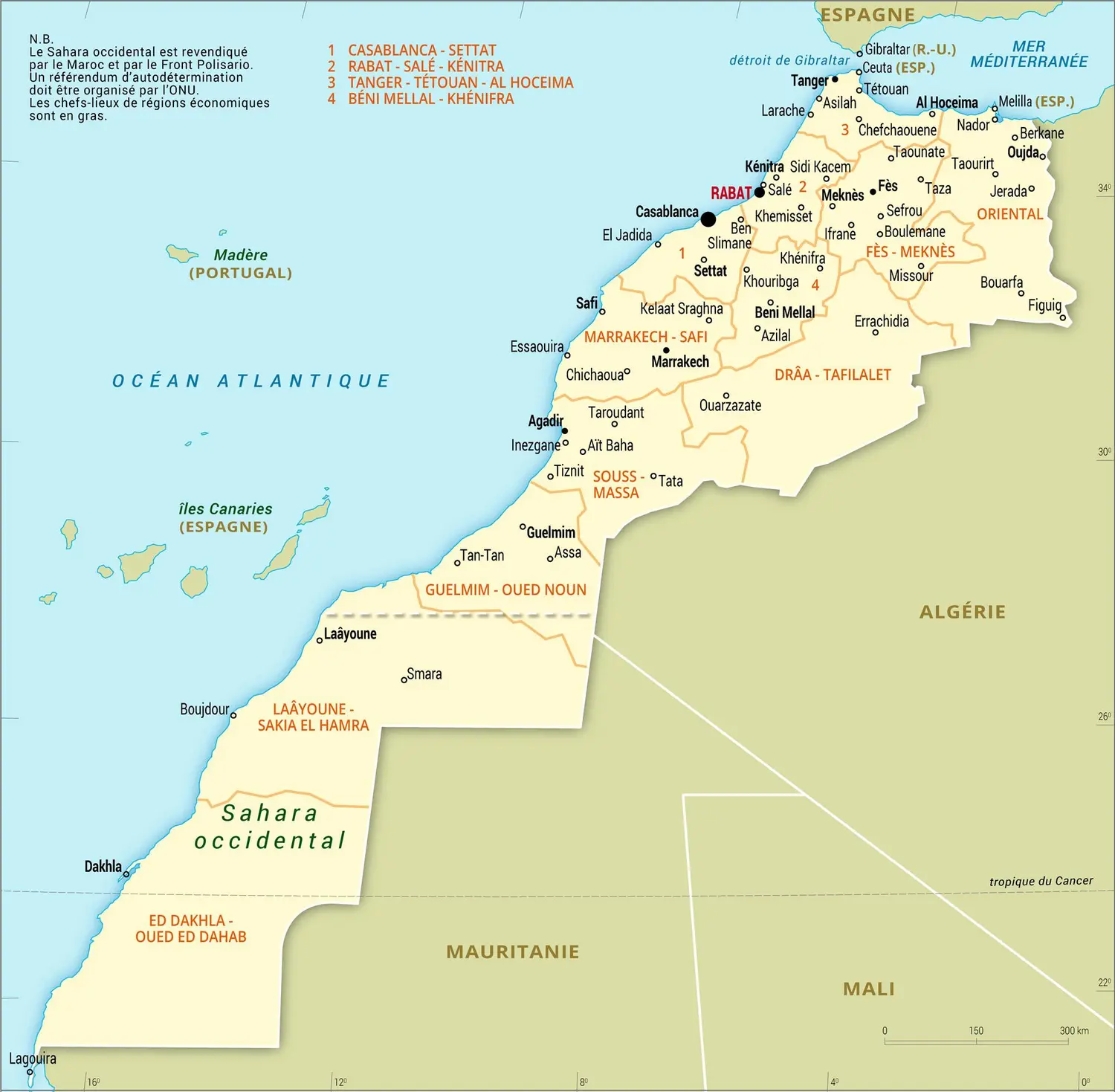 Maroc : carte administrative