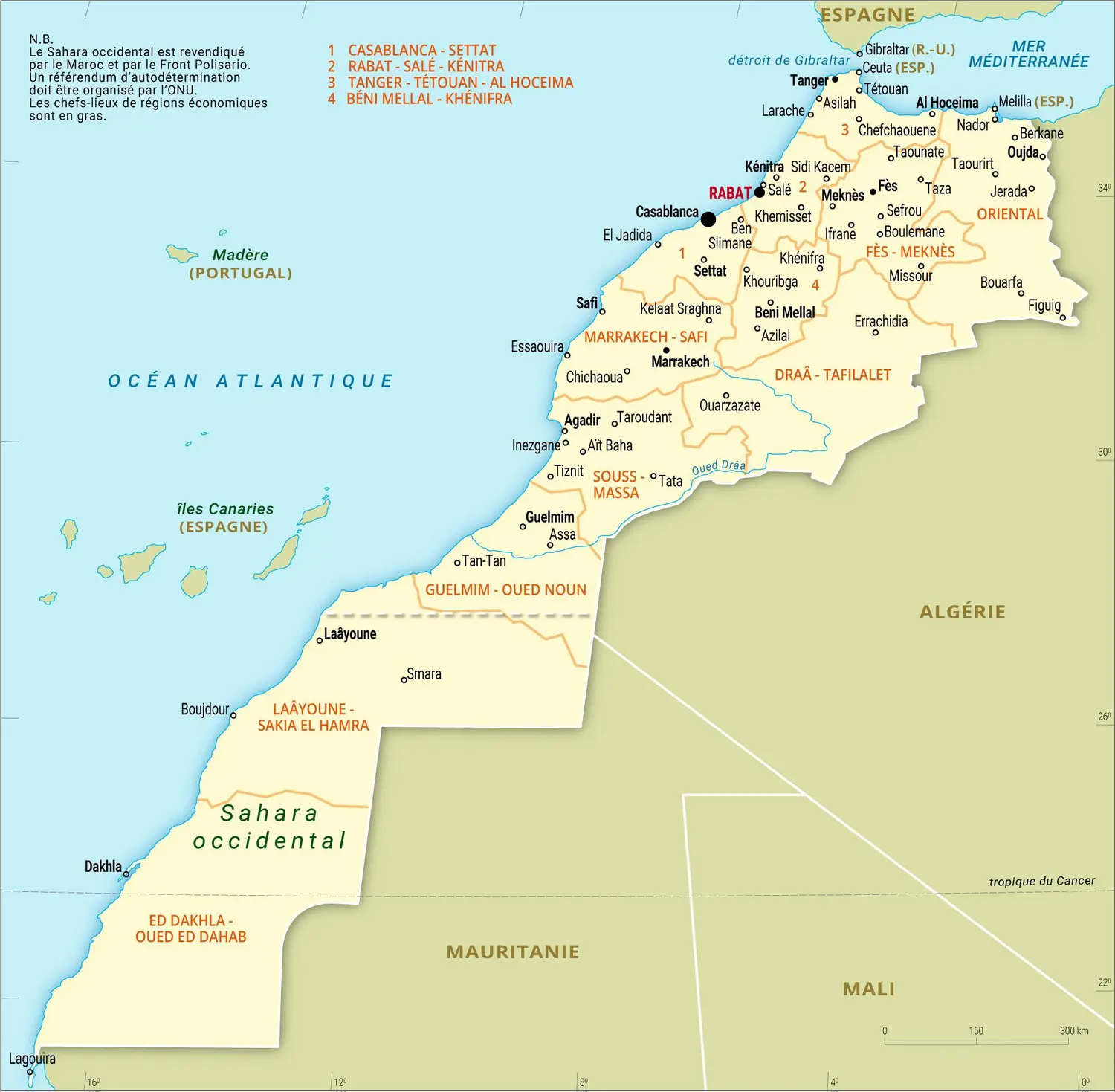 Maroc : carte administrative