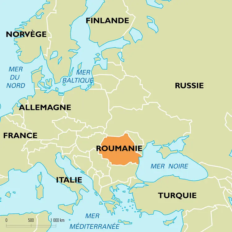 Roumanie : carte de situation