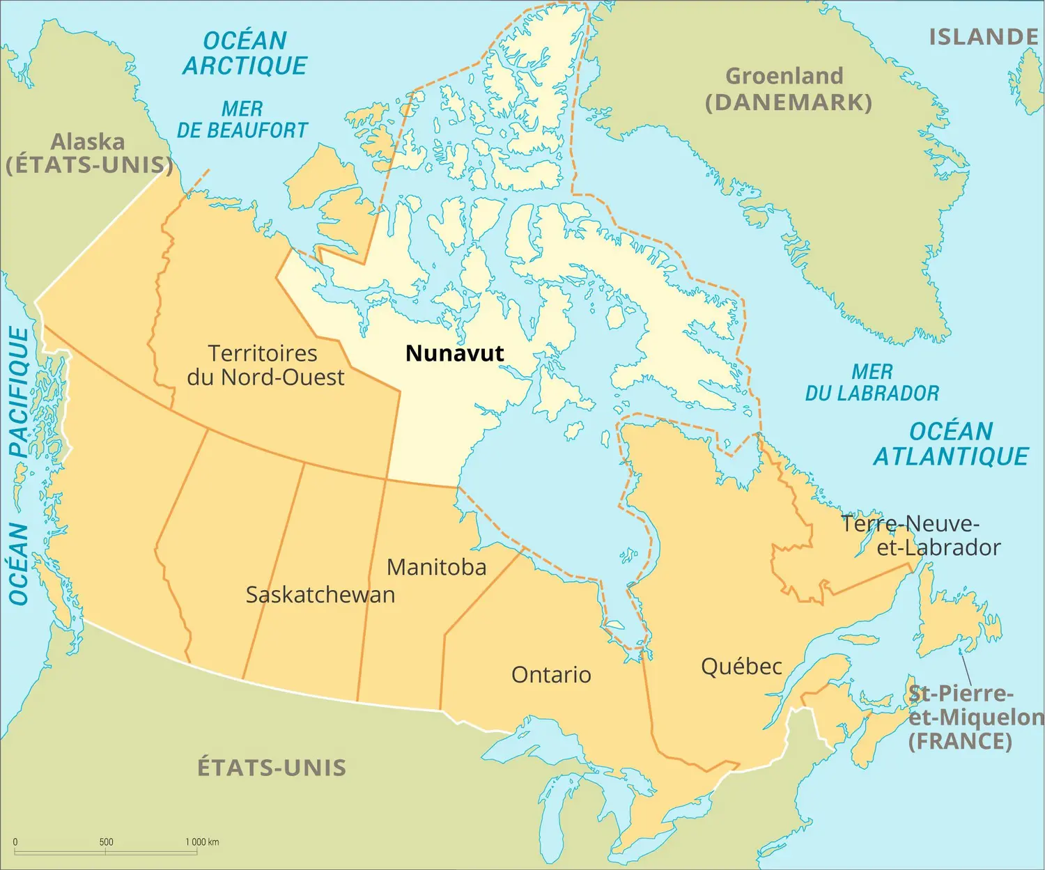 Nunavut : carte de situation