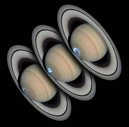Les aurores de Saturne - crédits : Z. Levay and J. Clarke/ Hubble/ NASA