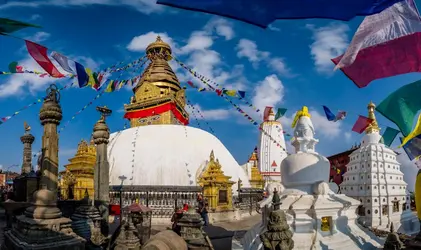 Stupa de Swayambhunath - crédits : Frank Bienewald/ LightRocket/ Getty Images