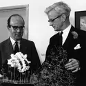 Max Perutz et John Kendrew - crédits : Keystone/ Hulton Archive/ Getty Images