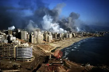 Intervention israélienne au Liban, 1982 - crédits : Roland Neveu/ LightRocket / Getty Images