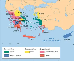 Dialectes grecs - crédits : Encyclopædia Universalis France