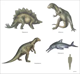 Jurassique : reptiles - crédits : Encyclopædia Universalis France