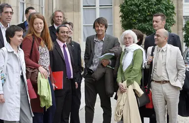 Nicolas Hulot et les associations de défense de l'environnement reçus à l'Élysée - crédits : Patrick Kovarik/ AFP