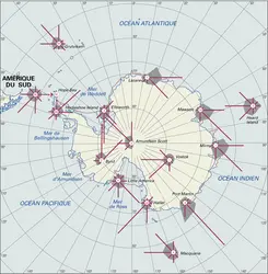 Antarctique : vents en juillet - crédits : Encyclopædia Universalis France