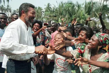 Jerry Rawlings, 1996 - crédits : Jeff J Mitchell/ Getty Images News/ AFP