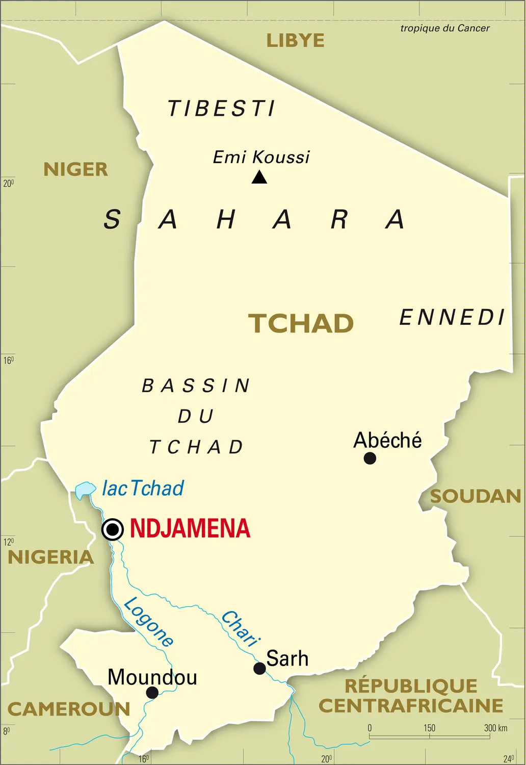 Tchad : carte générale