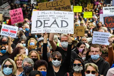 Manifestation contre les violences sexuelles en Australie, 2021 - crédits : William West/ AFP