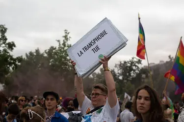 Manifestation LGBT à Paris, 2020 - crédits : Raphael Kessler/ Hans Lucas/ AFP