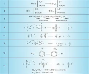 Réactions 7 à 14 - crédits : Encyclopædia Universalis France