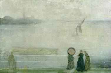 <it>Vue de Battersea depuis les maisons de Lindsey</it>, J. A. Whistler - crédits :  Bridgeman Images 