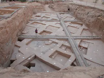 Tell es-Sakan : chantier C - crédits : Mission archéologique franco-palestinienne de Tell es-Sakan