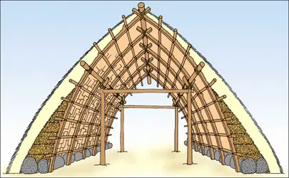 Reconstitution d'une habitation scandinave - crédits : Encyclopædia Universalis France