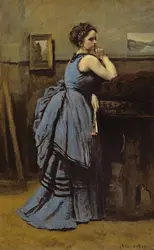 <it>La Femme en bleu</it>, C. Corot - crédits : Peter Willi/  Bridgeman Images 