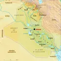 Irak : carte physique - crédits : Encyclopædia Universalis France