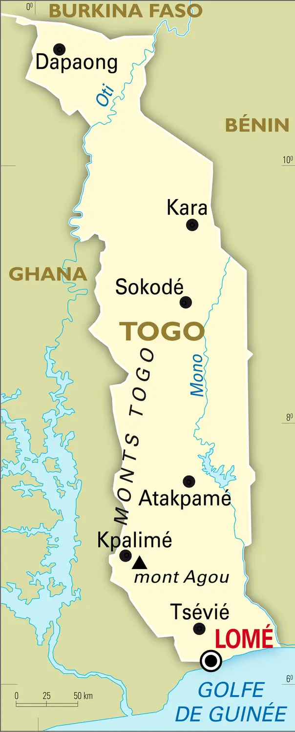 Togo : carte générale