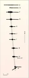 Prospection électrique : exemple de profils - crédits : Encyclopædia Universalis France