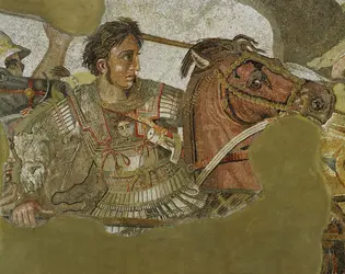 <it>Bataille d'Alexandre contre Darius</it>, mosaïque, détail - crédits : Erich Lessing/ AKG-images